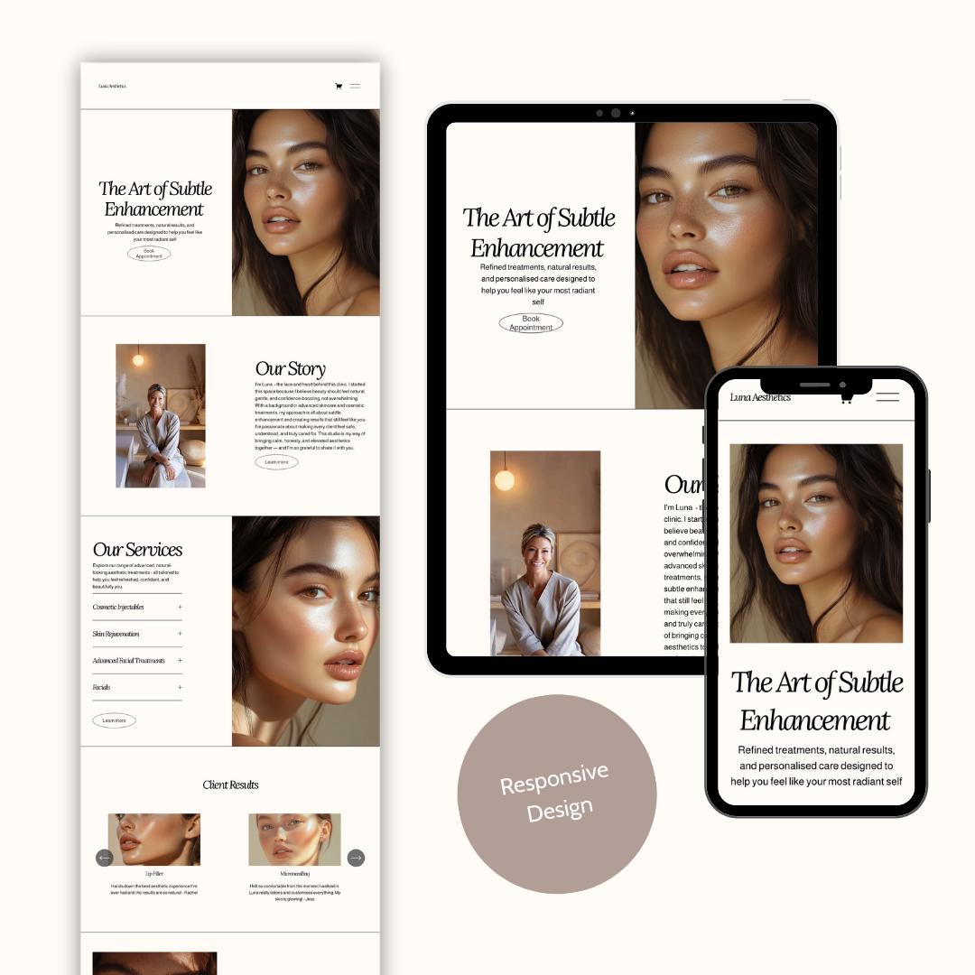 luna template contact page preview